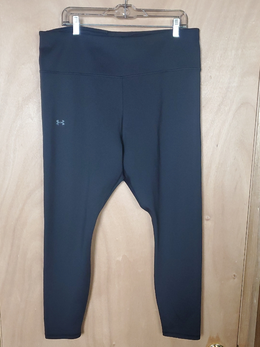 Under Armour Black ColdGear Compression Leggings with White Logo